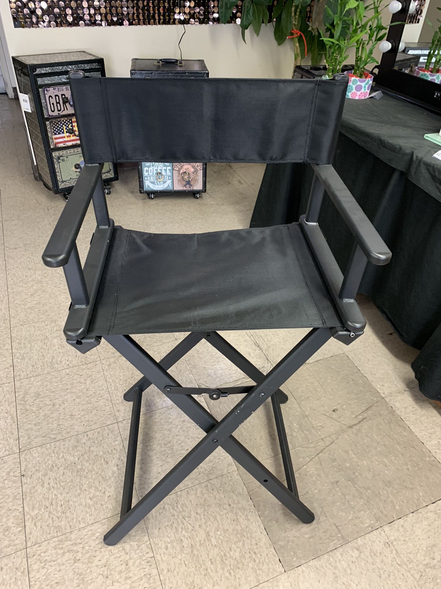 Black Aluminum Director’s Chair 