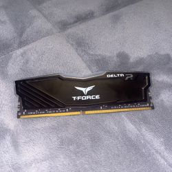 TEAMGROUP T-Force Delta RGB DDR4 (1 8 gb stick) 3600MHz (PC4-28800) CL18 Desktop Gaming Memory Module Ram TF3D416G3600HC18JDC01 - Black