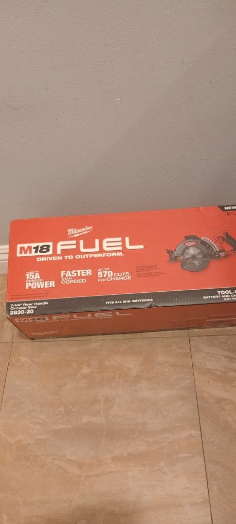 Milwaukee M18 Fuel 7 1/4 Saw New Only Tools