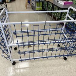 Copernicus Book Browser Rolling Cart With Shelves Racks Classroom Library Teacher Shelf