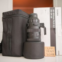 Sigma 60-600mm sport sony lens