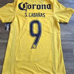 Nike Club America Aguilas 08/09 Home Salvador Cabañas Futbol Soccer Player Version Jersey Mens Size Large 