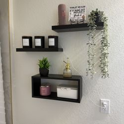 Black Floating Shelves