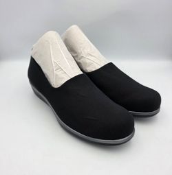 SAS Bliss Women's Sz 8.5 M Shoes Black Gray Slip On Comfort Career Wedge Shoes