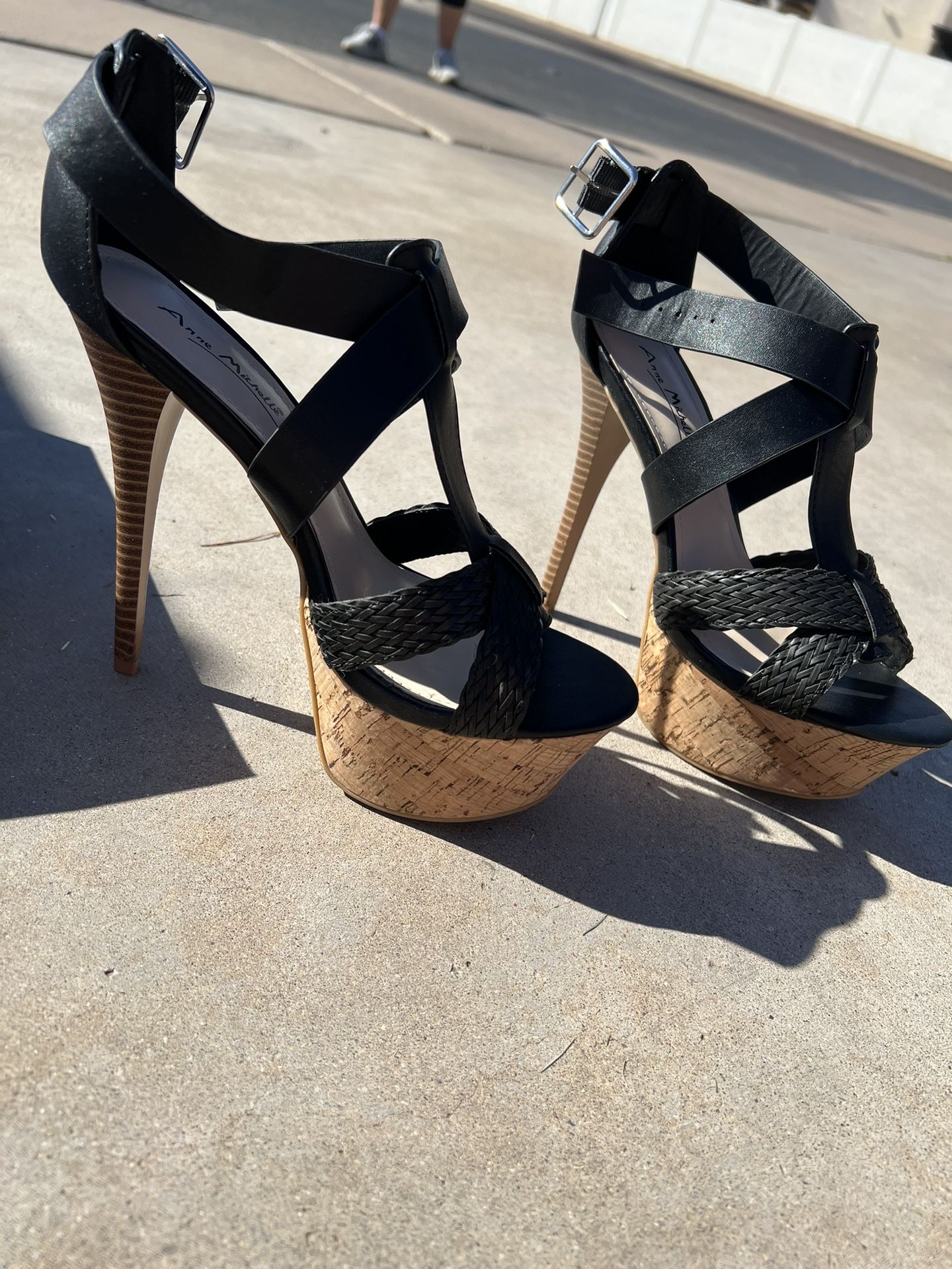 Black Strappy Heels