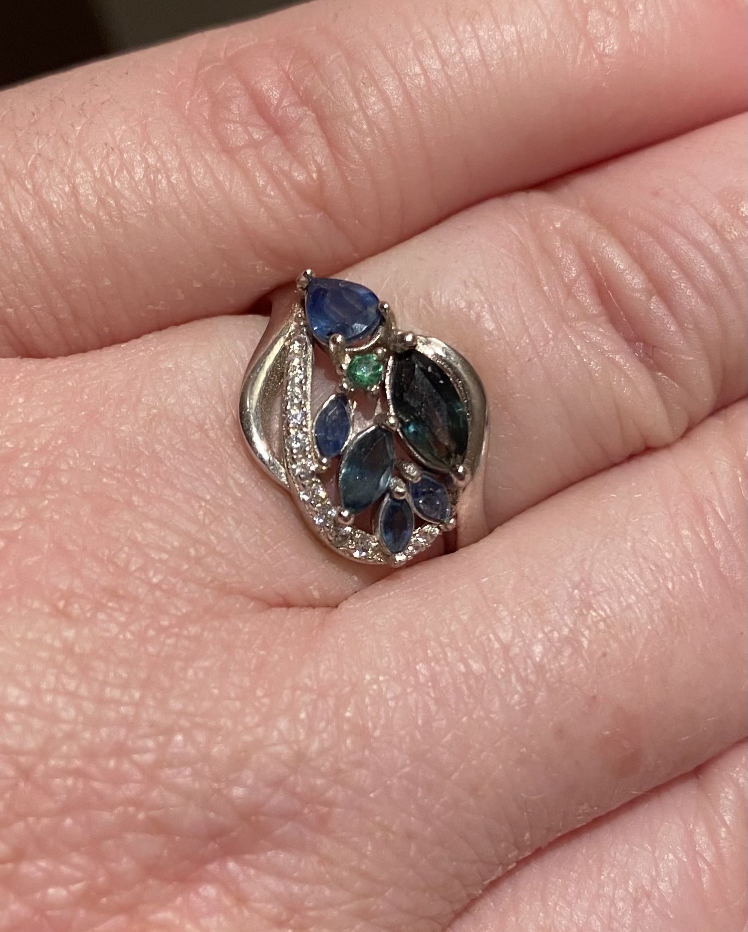 Sapphire Ring 925 Sz 6.25