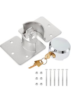 IRONWALLS Hidden Shackle Padlock with Key, 2.87”/73mm Steel Heavy Duty Door Lock Keyed Alike with Locking Hasp, 80mm Screws, Fits for Trailers, Trucks