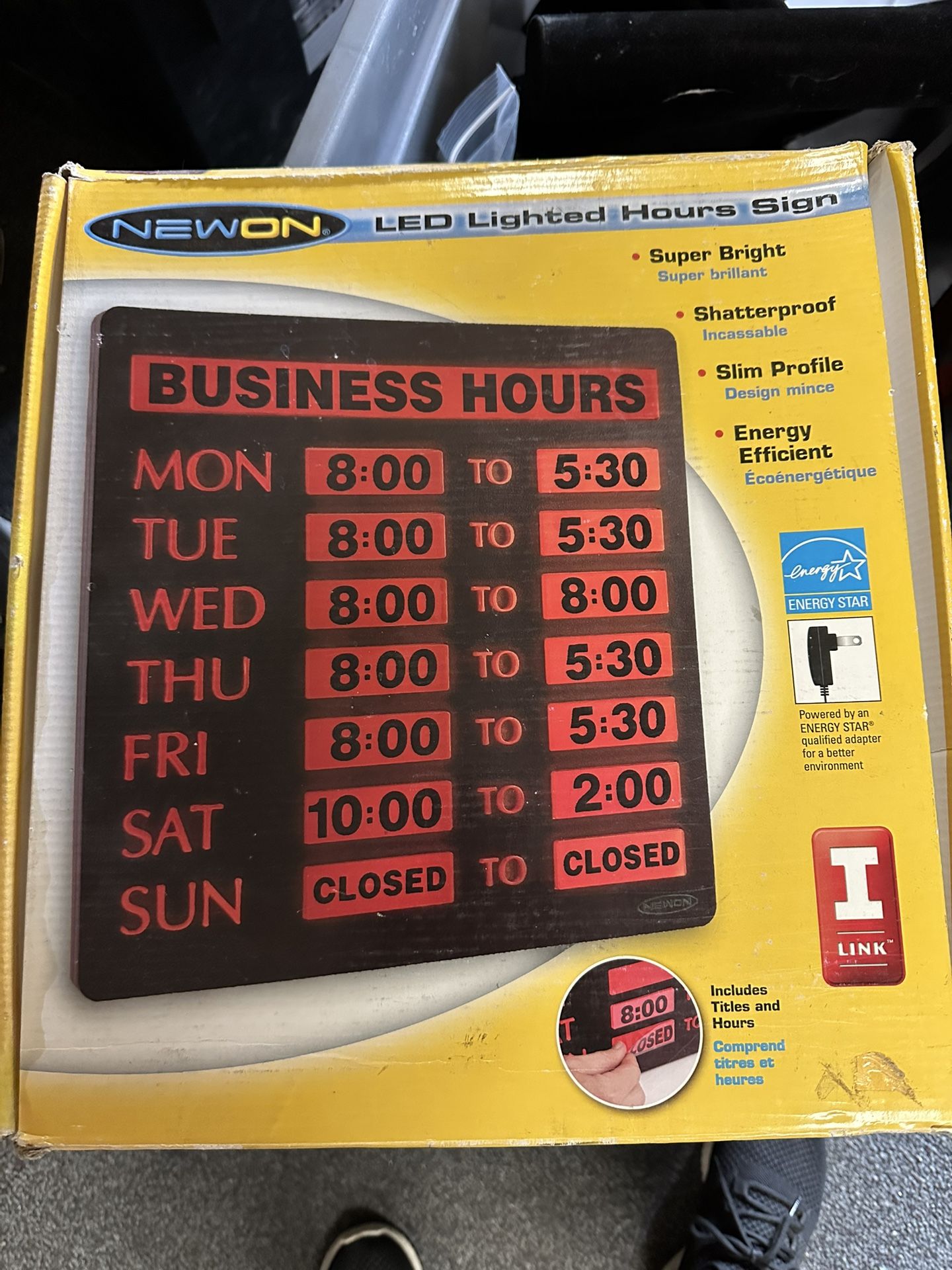Business Hours Sign