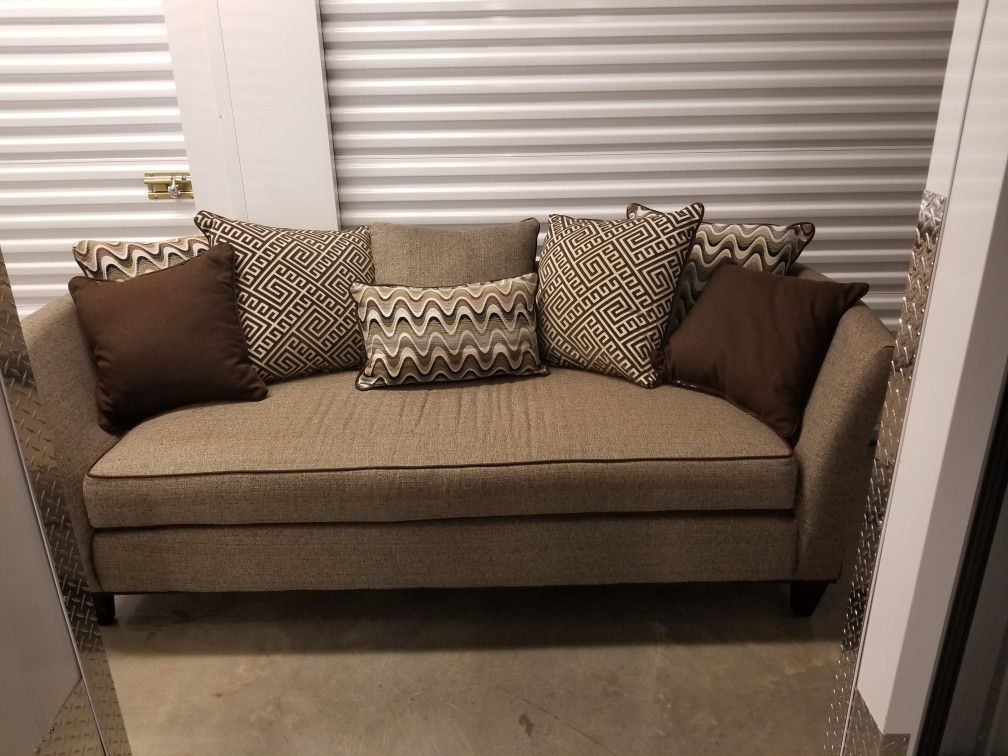 Couch with pillows