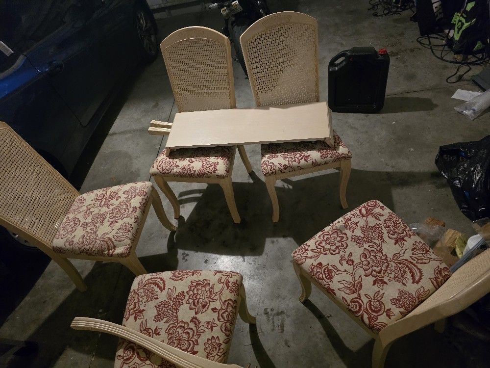 Wood Table With Chair