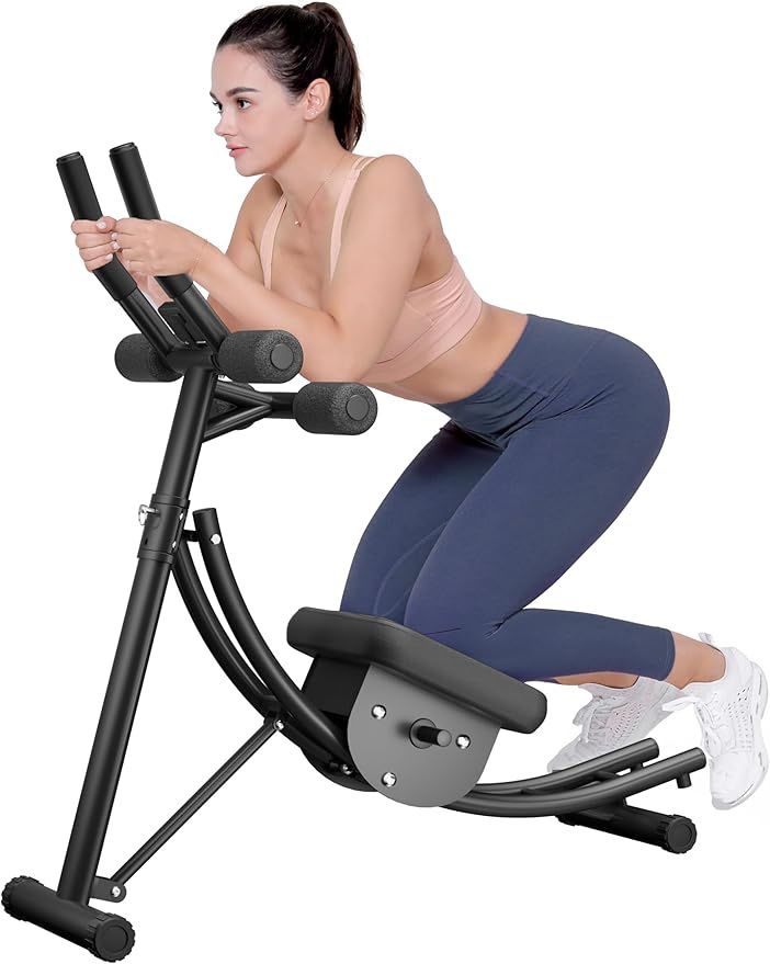 Foldable Ab Workout Machine - Adjustable, Compact Home Gym Equipment
