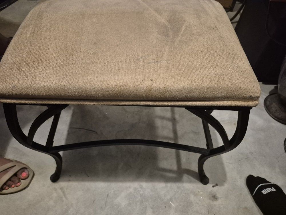 Black Metal Stool (Goes well with Vanity)