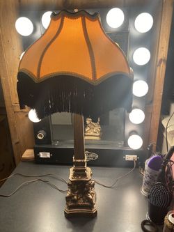 1 Vintage Cherub Lamp and Tristan Lamp Shade