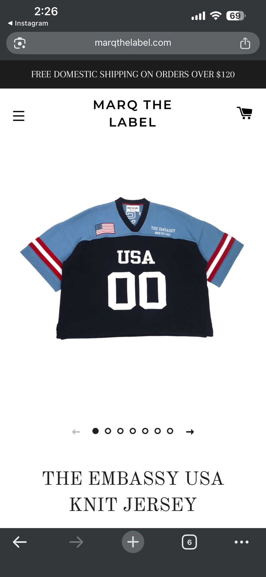 USA KNIT JERSEY MARQ THE LABEL SIZE SMALL ( Oversized)