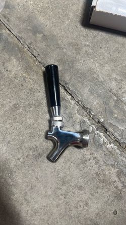 Chrome Beer Faucet with Black Handle / Brewery / Home Brewing