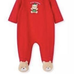 Little Me Boy or Girl Holiday Bear Footie (3M)