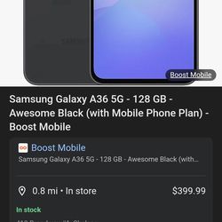 Samsung A36 5g 128 GB 6GB ram Boost activated