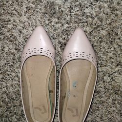 Pink Nude Tan Flats. 
