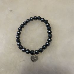 Beaded Bracelet With Love Charm