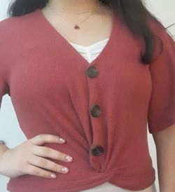 Button Down Crop Top