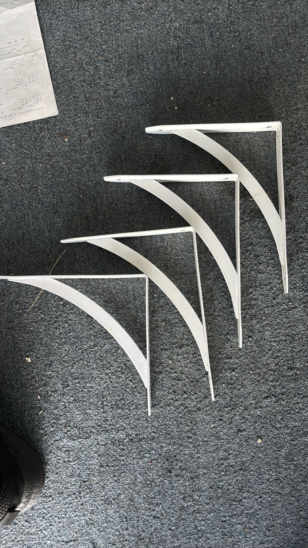 10 in. White Cove Arch Steel Bracket By Everybilt
