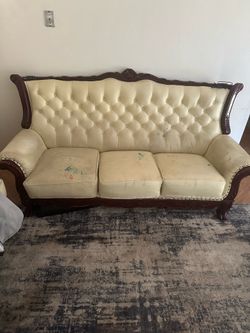Used Leather Furniture, 55’ Tv with Tv stand and other items.