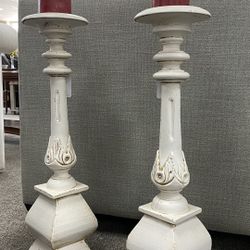 2 Pillar Candle Holders 