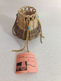 Cherokee Indian Handwoven Basket Oklahoma