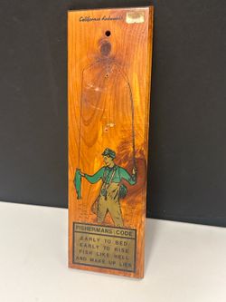 Vintage California Redwoods Fisherman’s Code Plaque