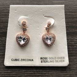 New Rose Gold over Sterling Silver earings