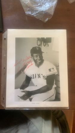 Signed autograph photo Bobby Bonds