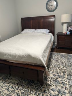 MOVING SALE - Queen Bed + Nightstand