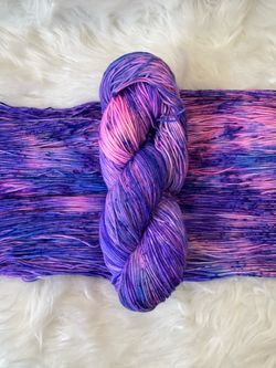 Fingering/Sock Yarn- Liquid Prism- Pink, purple, blue