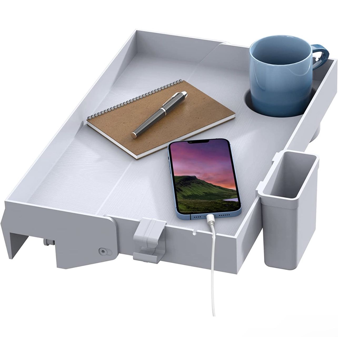 New Bedside Foldable Shelf Clip On Nightstand Tray
