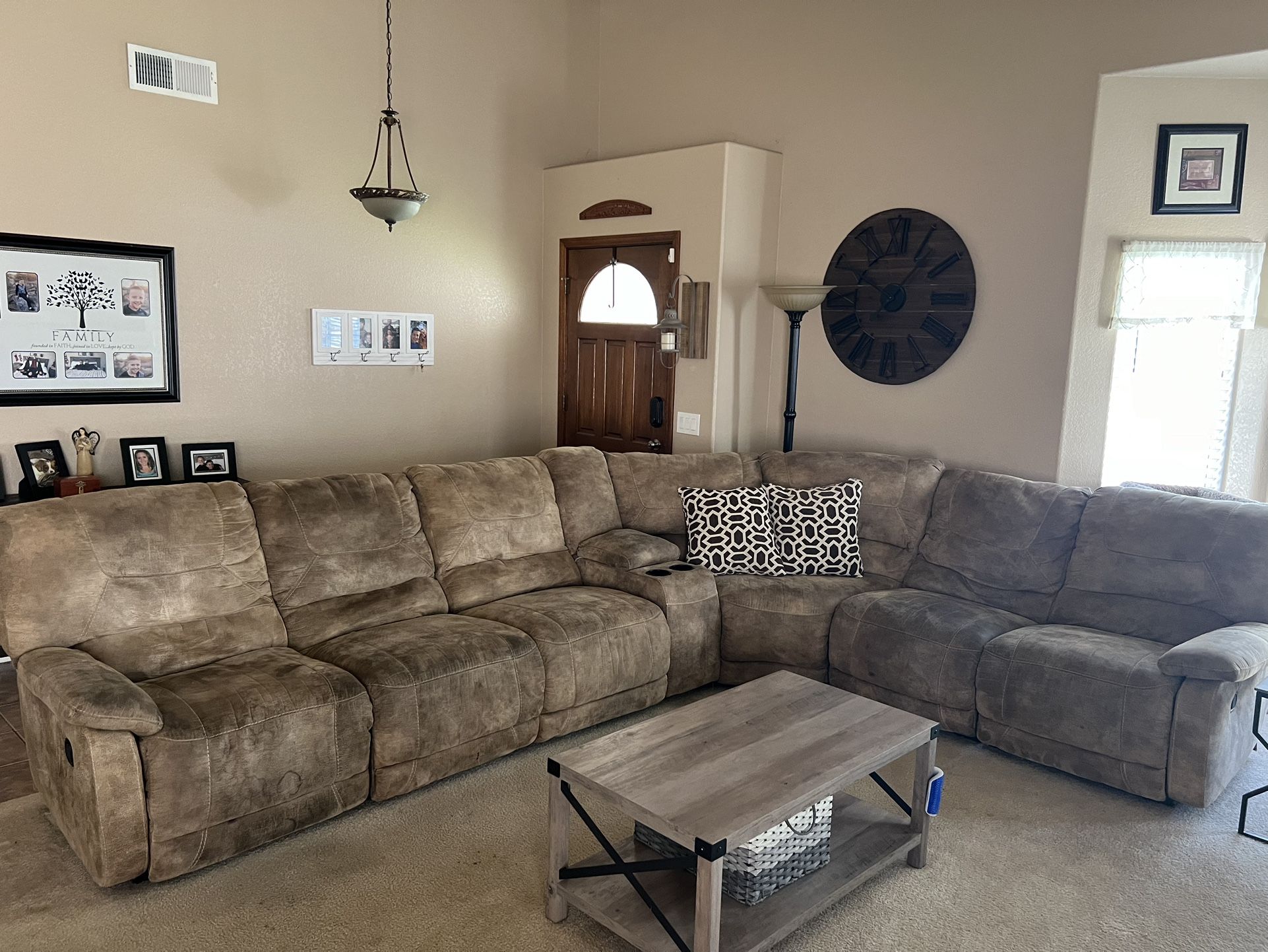 Sectional Couch All Seats Recline FREE