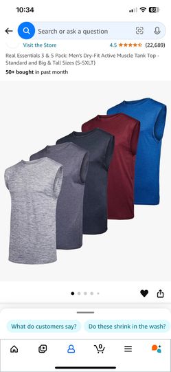 Men’s Size Large 5 Pack Tank Tops 