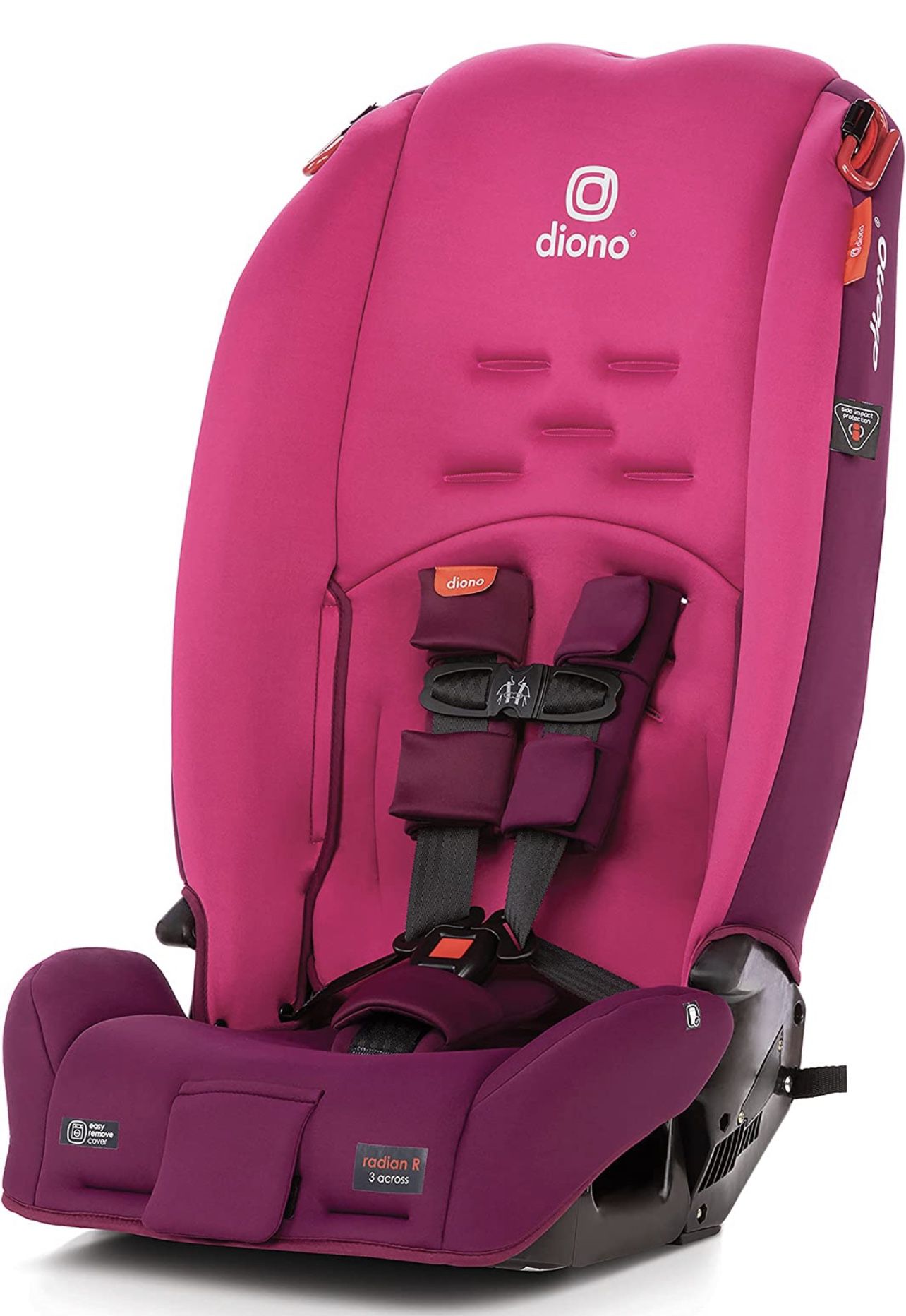 Diono Radian 3R, 3-in-1 Convertible Car Seat, Rear Facing & Forward Facing, 10 Years 1 Car Seat, Slim Fit 3 Across, Pink Blossom