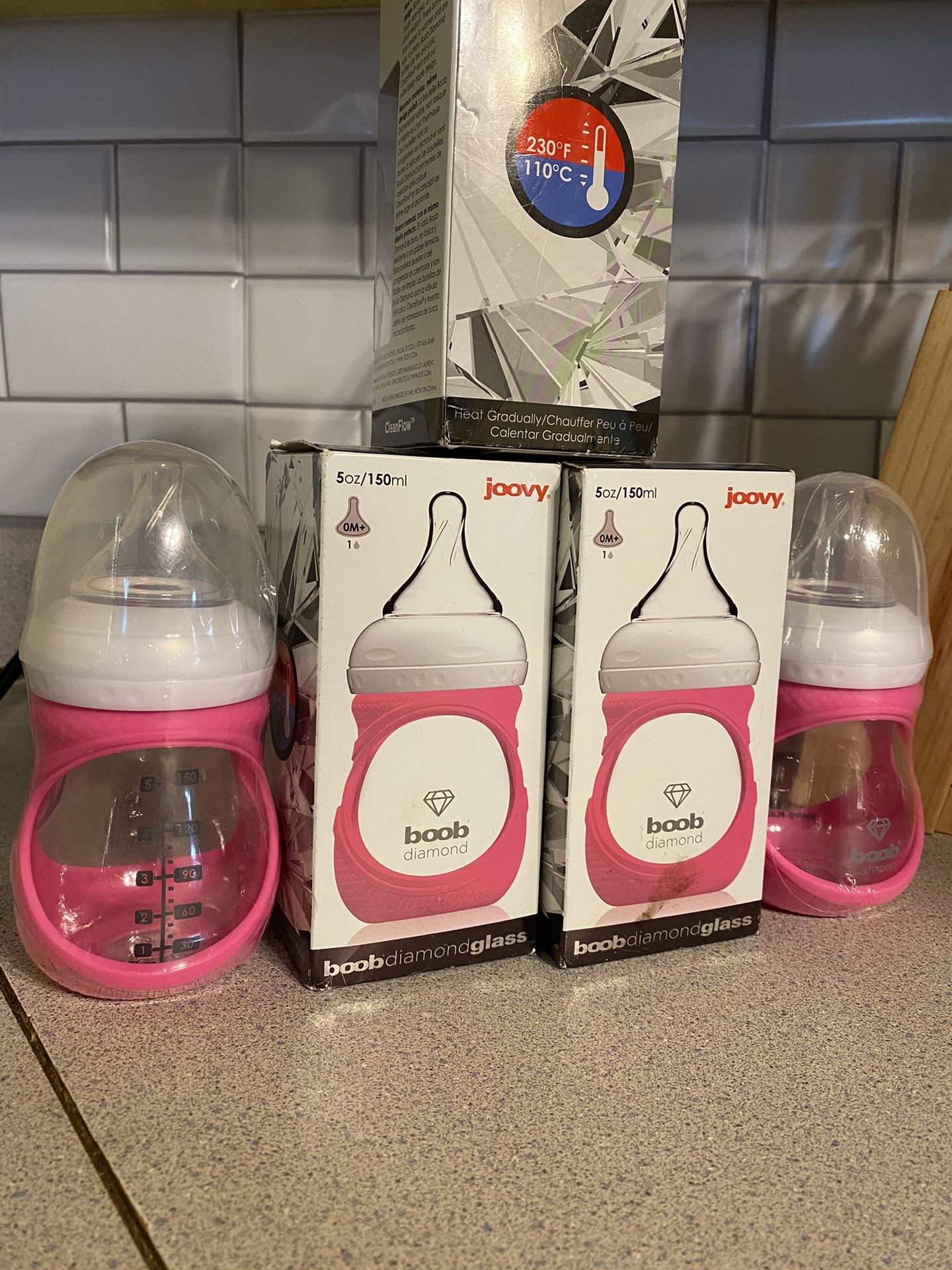 Boob Diamond Glass Bottles $10 Ea Or All 6- $45