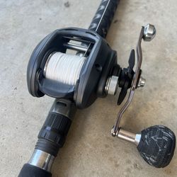 Daiwa Lexa 400 HSP High-Speed Baitcasting Reel + Proteus 8’ Heavy Boat Rod Combo