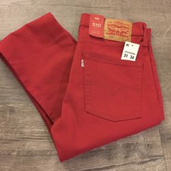 Levis 501 Red Jeans