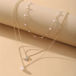 Gorgeous 3 Pieces Faux Pearl Necklaces 