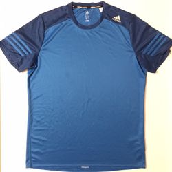 Adidas Men’s Running Blue Training Shirt — Size Large 