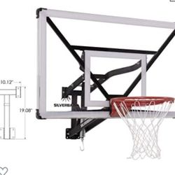 Silverback NXT 54" Wall Mounted Adjustable-Height and Fixed Basketball Hoop with QuickPlay Design <New In Box>