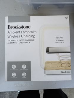 Brookstone Lamp With Wireless Charging NEW