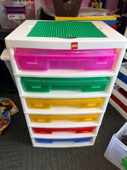 LEGO Storage Unit with Building Plate Top