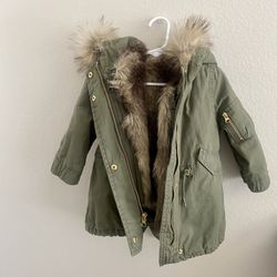 Gap 3-in-1 parka jacket with detachable faux fur vest - 18/24 months