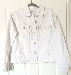 Woman's White Old Navy Jean Jacket