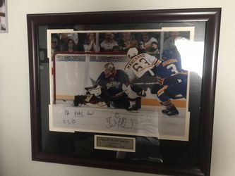 Rookie Brad Marchand Signed Plaque first ever goal