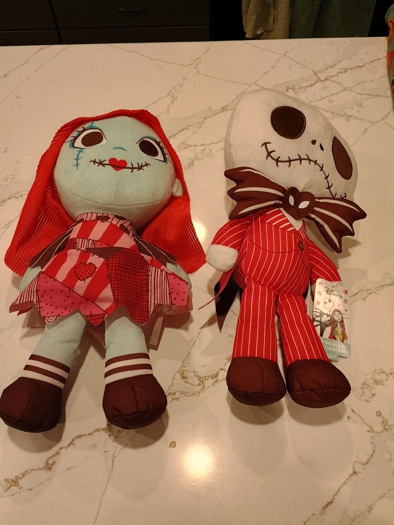Sally And Jack Skeleton Dolls