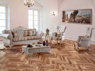 3 PCS SILK VELVET OTTOMAN STYLE LIVING ROOM SET MADE IN TURKEY